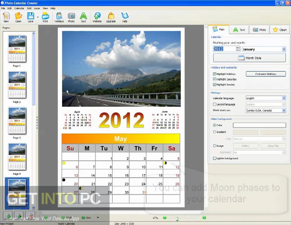 Calendar Creator Software Free Download Full Version fupowerful